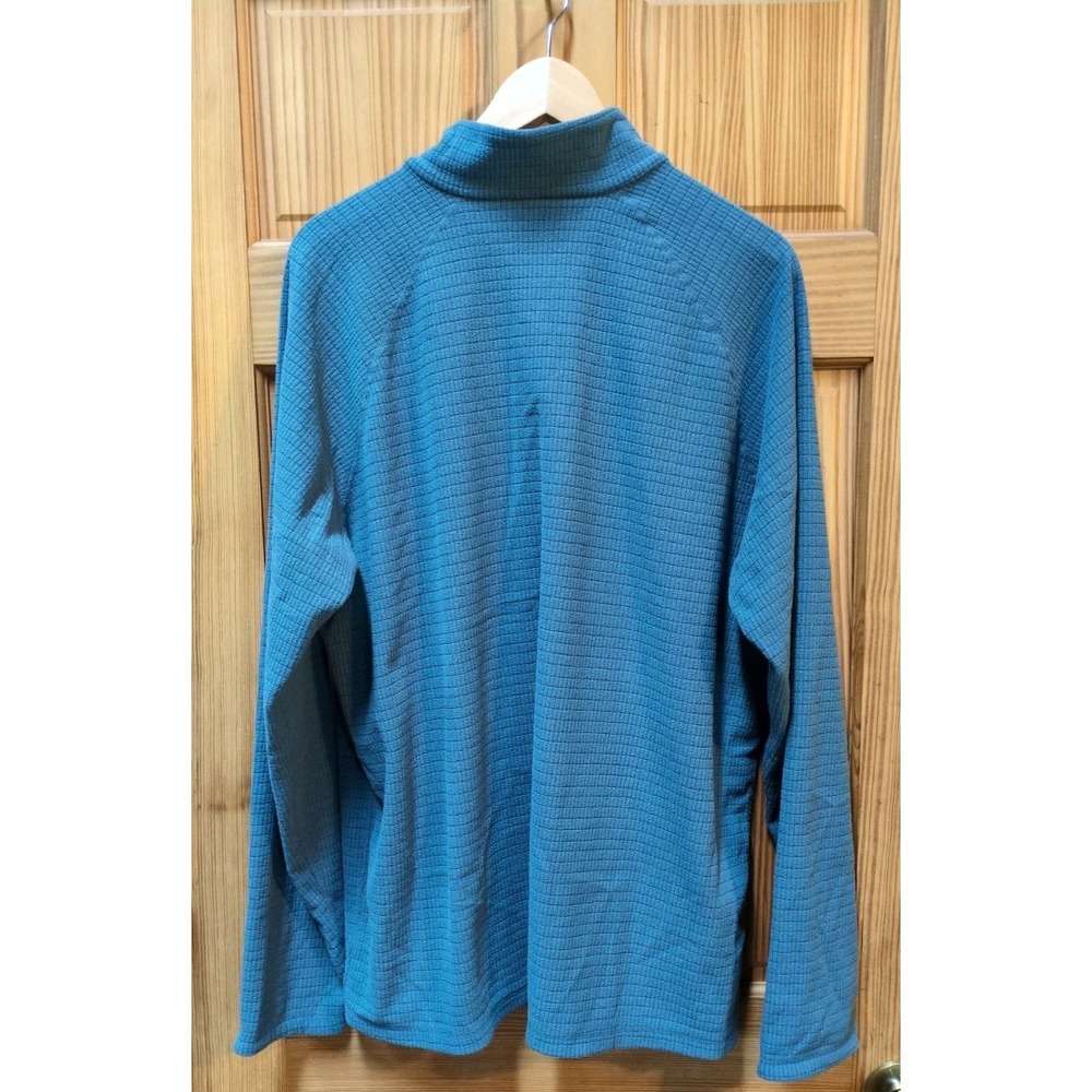 Mountain Hardwear Pullover Mens XL Blue Grid Fleece 1/2 Zip Hiking Layer Travel - Picture 5 of 9